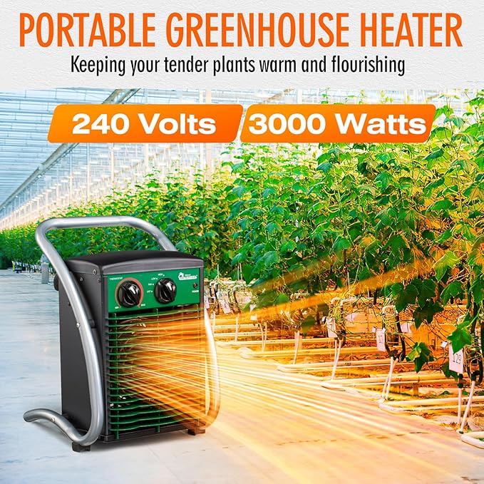 DR. INFRARED HEATER DR218-3000W Greenhouse Garage Workshop Infrared Heater, 3000-watt