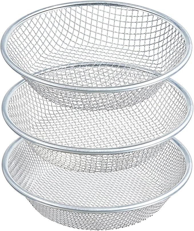 3PCS Soil Sifter for Gardening, Rock Sifter for 5gallon,Compost Sifter Dirt Sifter,Captures Dirt Rocks Sawdust