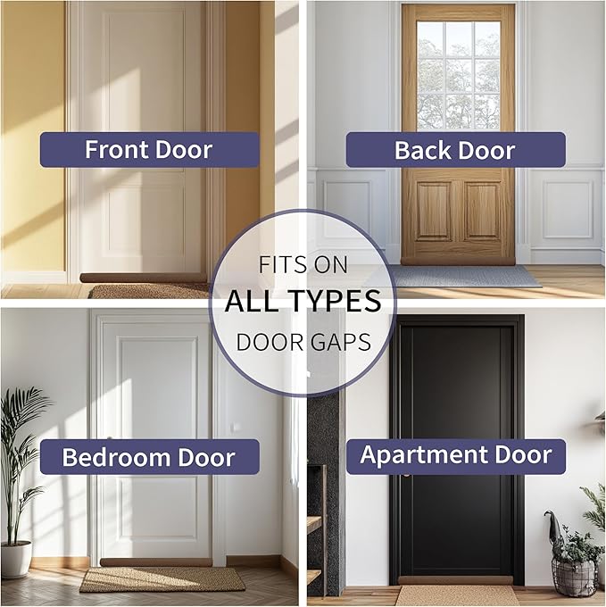 Ciieyuo® All-Weather Door Draft Stopper – Universal Under Door Seal & Sound Proofing Strip | Blocks Drafts, Light, Odors | Works on Windows, Garage, RV Doors