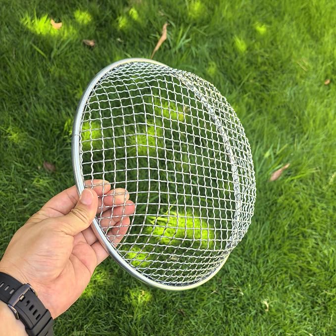 2PCS YUEBM Gardening Sand Soil Compost Sifter Perfect for 5 Gallon Bucket, 1/4 Inch Mesh, 3/8 Inch Mesh