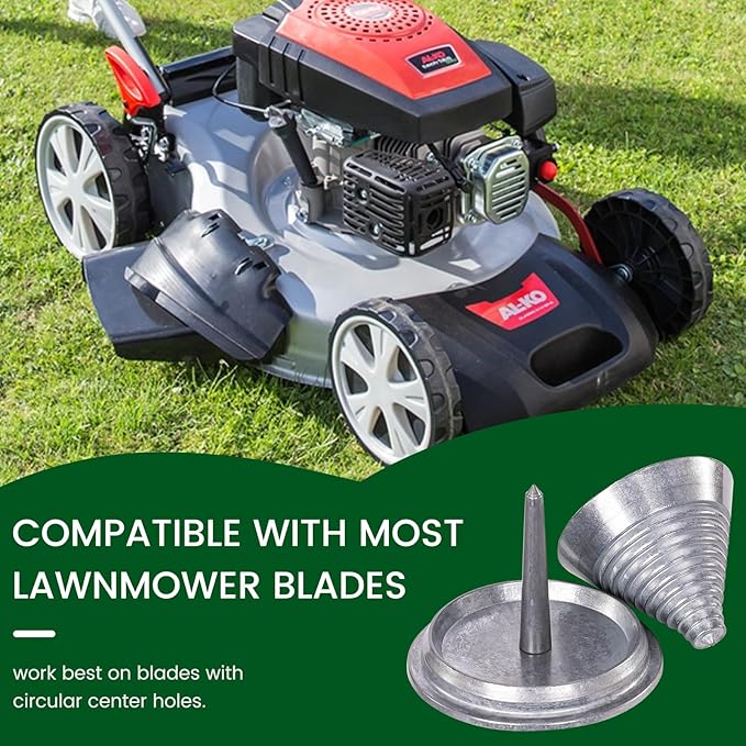 cenoz Lawn Mower Blade Balancers, Metal Precision Blade Balancers Tool for a Lawnmower, Balances Blades After Sharpening, for All Lawnmower Blades, Fits Stihl, Troy & More