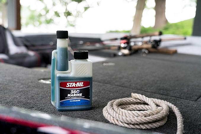 STA-BIL Marine Fuel System Treatment | Full Fuel System Cleaner, Injector Cleaner | Additive for Boats & Watercrafts, In-Season Cleaning & Protection 8oz (12 Pack)