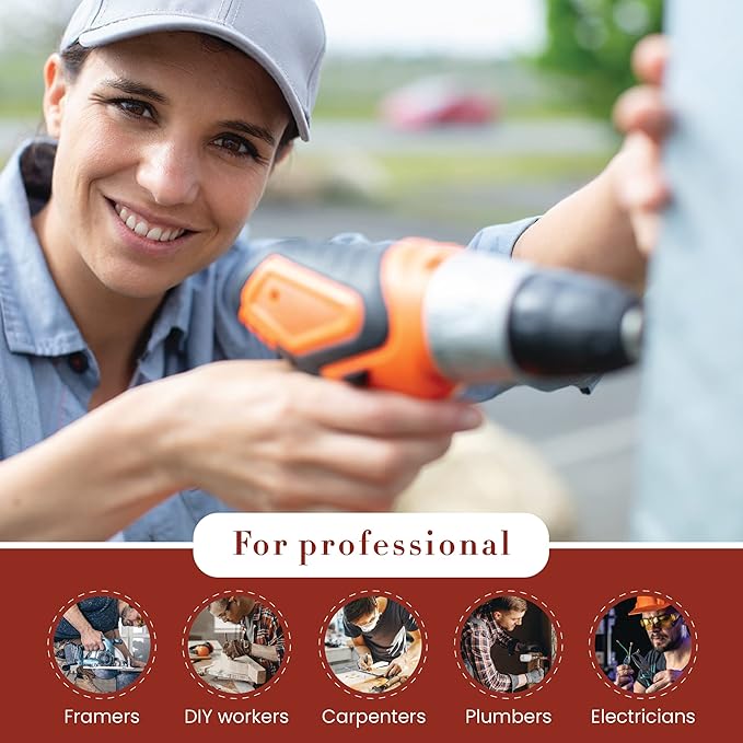 Style n Craft - 4 Piece and 19 Pockets Pro Framer’s Combo, Tool Belt with 2 Tool Pouches and 1 Pliers and Hammer Holder, Full-Grain Leather Carpenter Tool Belt Combo, Dark Tan (98444)