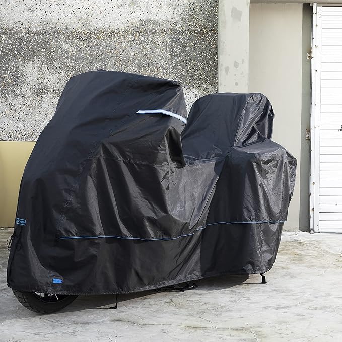 FENRIR 420D 90" INCH Motorcycle Cover Waterproof Outdoor Storage Compatible with BMW R1300GS R1250GS KTM Adventure Honda Africa Twin Nt1100 Yamaha Tracer Suzuki VStrom Kawasaki Versys Triumph Tiger