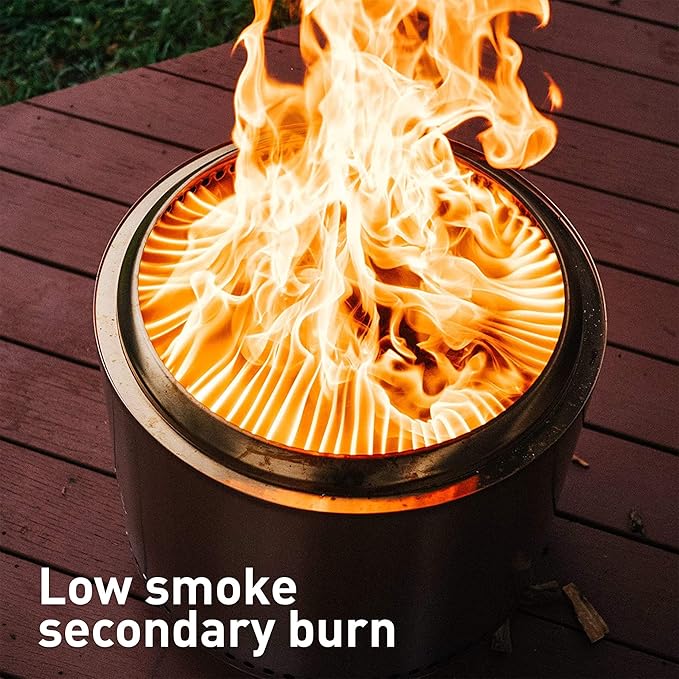 Solo Stove Ranger Big Yard Bundle | Includes Fire Pit, Stand, Shield & Shelter | Perfect for 2–4 People | Portable Wood Burning, Stainless Steel, 15.25in H x 15in Dia