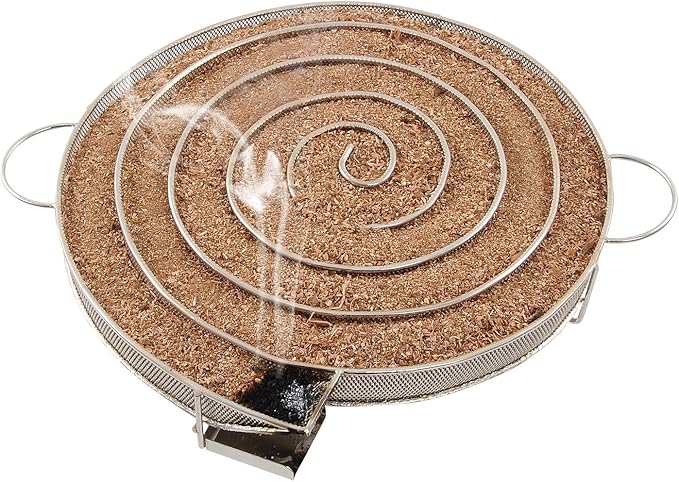 Realcook 13 Inch Cold Smoke Generator for BBQ Grill or Smoker Wood Dust Hot and Cold Smoking Salmon Meat Burn Time up to 18-24 Hours