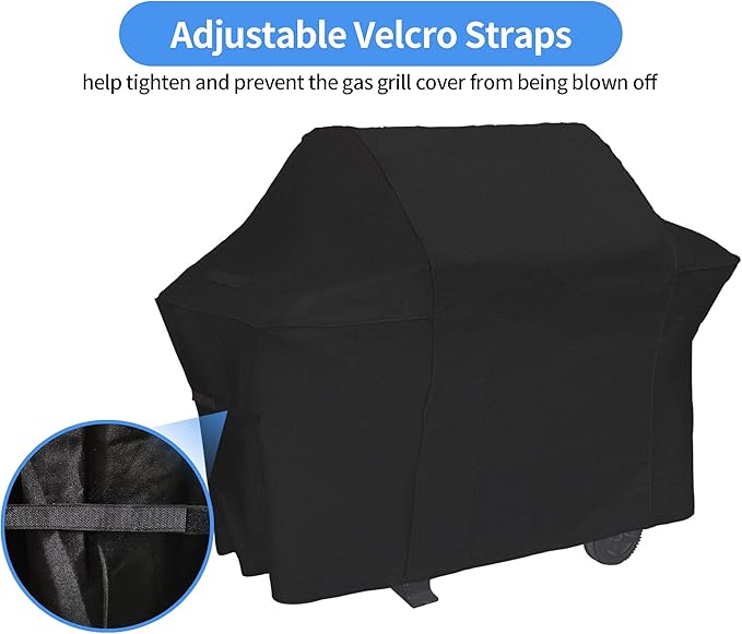 NEXCOVER 72 Inch Grill Cover - 600D Heavy Duty Waterproof and Weather Resistant BBQ Cover for Weber, Char Broil, Nexgrill, Holland - Fade Resistant, Black