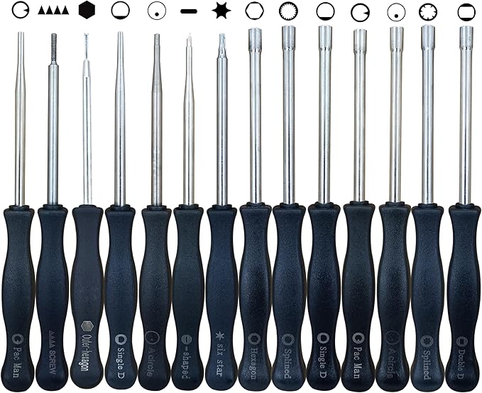 Carburetor Adjustment Tool Screwdriver Cleaning Kit Carrying Case for Common 2 Cycle Small Engine Stihl Echo Poulan Husqvarna MTD Ryobi Homelite Trimmer Weedeater Chainsaw Pack of 14