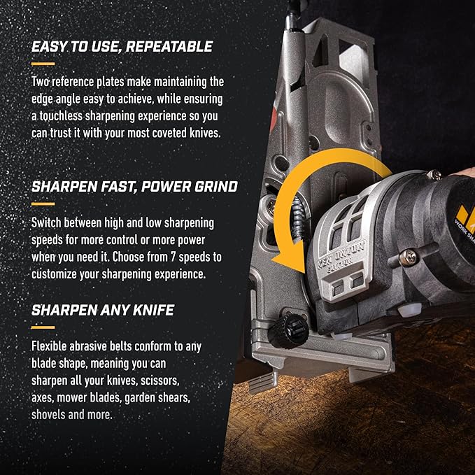 Work Sharp Ken Onion Edition Knife & Tool Sharpener Elite Mk2 - Adjustable Knife Sharpening System with Blade Grinding Attachment