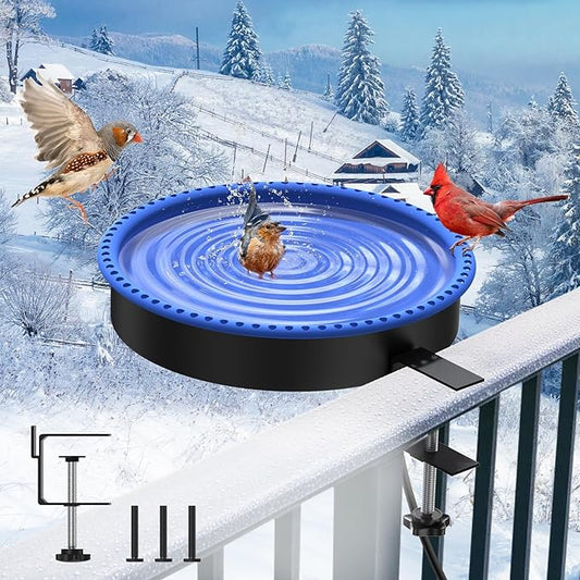 Keten Bird Bath Heater, 100W Thermostatically Controlled Heated Bird Baths Bowl for Winter, Prevents Birdbath Water from Freezing Suitable for Outdoors Garden Yard Patio Lawn