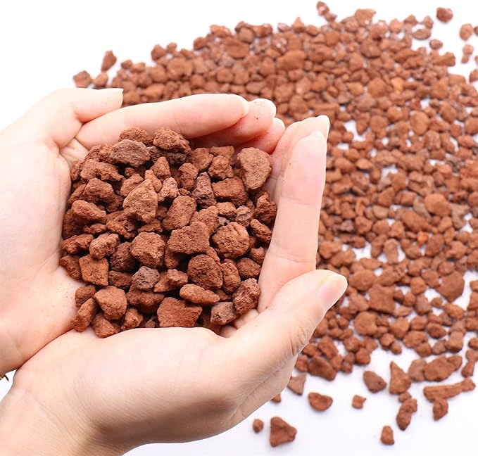 Volcanic Rock for Plants. Red Lava Rock. 1/5 Inch - 2 lbs for Potting Soil, Succulents, Pots, Plants, Gardening, Indoor, Crafting (Mini (0.2 Inch), Horticultural - RED Lava, 2)