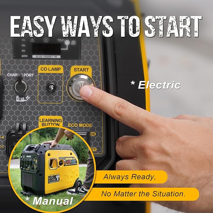 7500W Dual Fuel Inverter Generator, Gas & Propane Powered, RV Ready Remote/Electric Start, Super Quiet, 120V/240V with CO Sensor Portable Generator for RV, Camping or Party,EPA Compliant