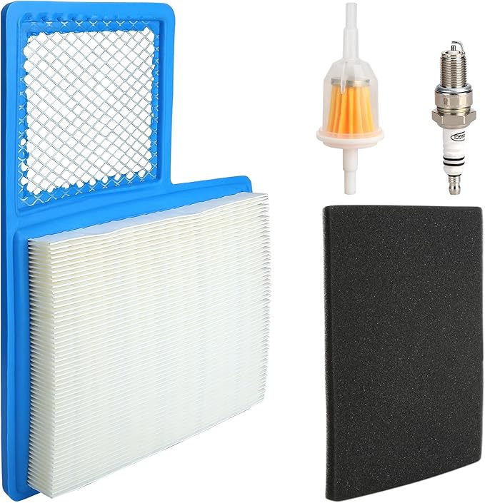10L0L Golf Cart Tune Up Kit for Yamaha G16,G19,G20,G21,G22 and Yamaha G29 Drive Gas 4 Cycle Models with 301cc/357cc Engines with Air Filter PreFilter Fuel Filter Spark Plug