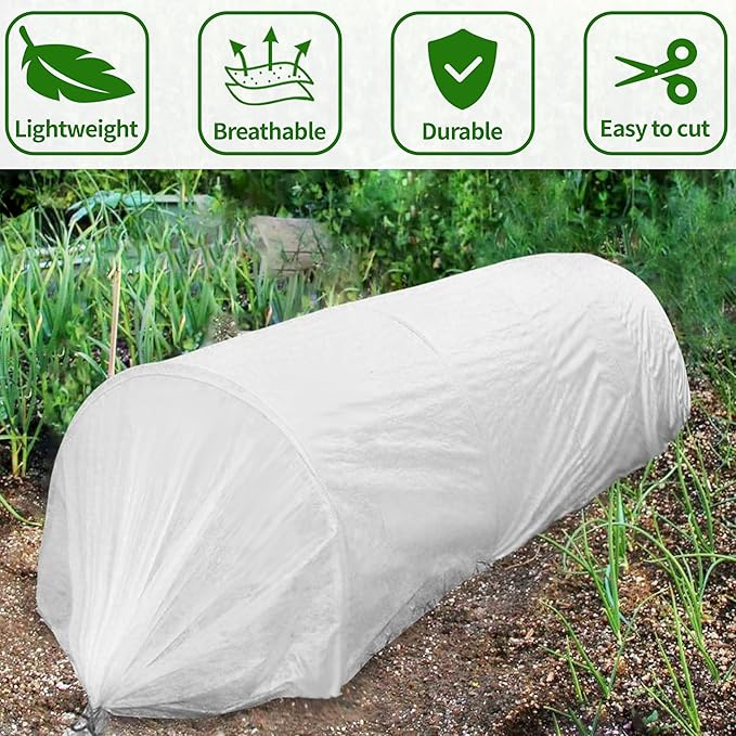 10x30ft Plant Covers Freeze Protection, 1.5oz/yd² Frost Cloths, Plant Blanket for Winter Raised Garden Bed, Garden Cover for Snow, Tree, Shrub, Burlap, Rose