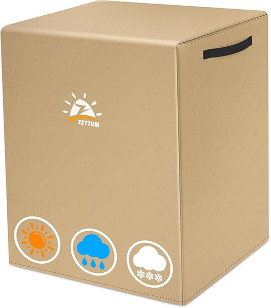 Zettum Air Conditioner Cover for Outside Units 38 Inch - 600D Air Conditioning AC Covers Waterproof, Outdoor Winter Cover for Central AC Condenser, Pool Heater, Heat Pump, HVAC and More