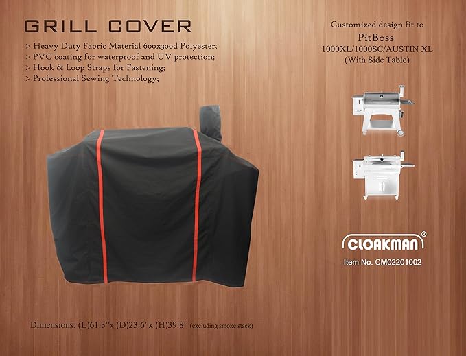 Premium Waterproof Grill Cover for Pit Boss Rancher XL/Austin XL/1000S/1100 Pro Wood Pellet Grill(Sealed-Seam)