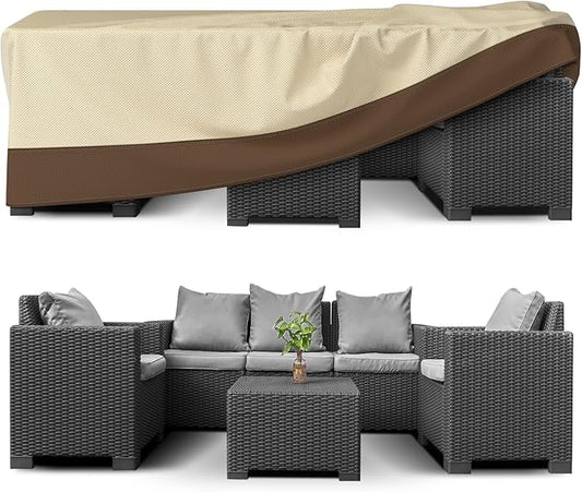 Patio Furniture Covers Waterproof for Table and Chairs, Square Outdoor Furniture Set Cover, Anti-Fade, Tear/Water Resistant Patio Furniture Set Covers, 96" L x 96" W x 28" H
