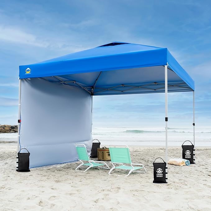 CROWN SHADES Sand Bags for Canopy Legs (120 LBS) Sandbags for Weight, Canopy Weights, Pop Up Tent Weights Bags, Black (Unfilled)