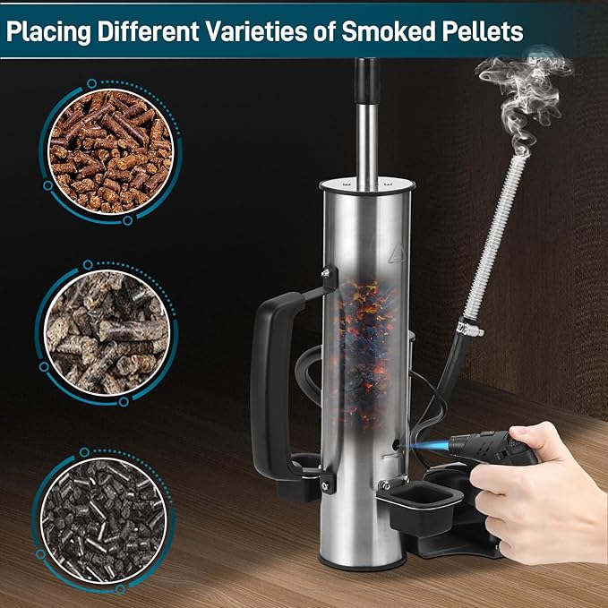 Cold Smoke Generator for Traeger Smoker Grill, Cordless Electric Smoke Tube with Air Pump, Cold Smoking for Cheese - Continuous Billowing Smoke, Men Gifts, for Tailgating, Backyard, Party