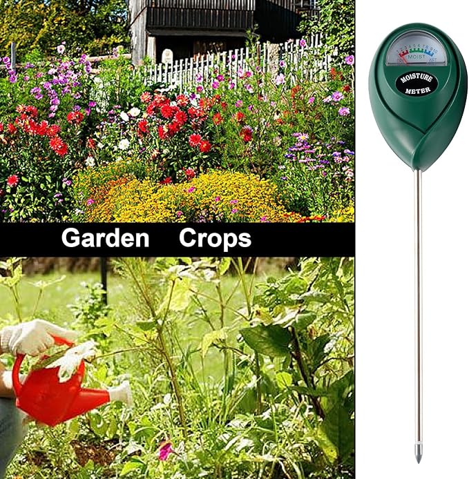 2 Packs Soil Moisture Meter, Plant Water Meter for House Plants, Soil Tester Test Kit Soil for Garden Lawn Farm Indoor & Outdoor Use, No Battery Required (Green)
