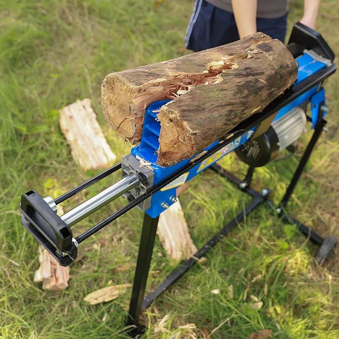 BILT HARD 6.5 Ton Electric Log Splitter with Stand - 15 Amp Motor Wood Splitter with Hydraulic Ram, Electric Firewood Splitting Machine Firewood Processing, Home Heating, and Yard Maintenance