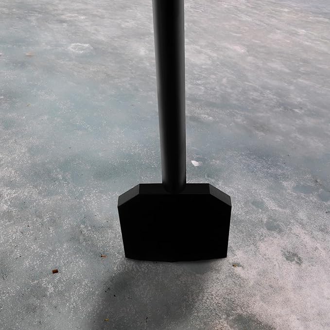 DECOHS Adjustable Ice Chopper- Steel Heavy Duty Driveway Sidewalk Ice Scraper- Steel Shock-Absorbing Ice Chopper with Long Handle for Snow Ice Removal
