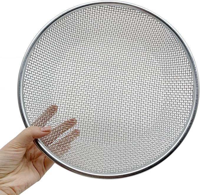 3 PCS Soil Sieve for Garen -12 inches Soil Sifter for Rocks Compost Suitable for 5 Gallon Drums 10mm,6mm,3mm