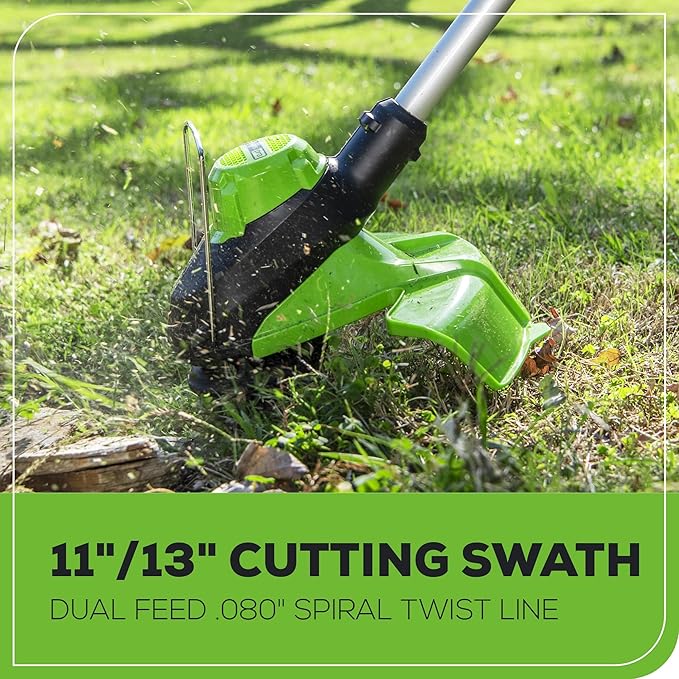 Greenworks 60V 17" Brushless (Push) Mower + 60V 13" String Trimmer, 4.0Ah Battery and 3A Charger