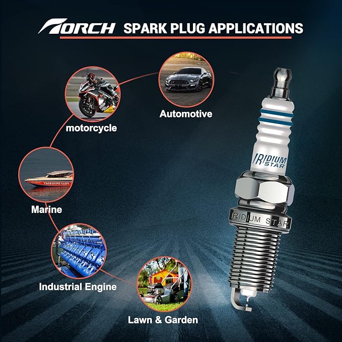 TORCH CM6A Spark Plug Replace for NGK 130-797 (1223) CMR6A Spark Plug, for Champion 978 Spark Plug, for Autolite 4194 Spark Plug, for Lawn Mower Hedge Trimmer Tea Tree Trimmer Brush Cutter, OEM, ea