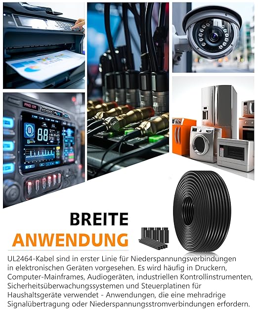 18 AWG 4 Conductor Electrical Wire-18/4 Gauge Stranded PVC Cord-Oxygen-Free Tinned Copper Core,12V/24V Low Voltage Flexible Cable for Automotive Marine LED Strips,Solar Lighting (49.21FT)