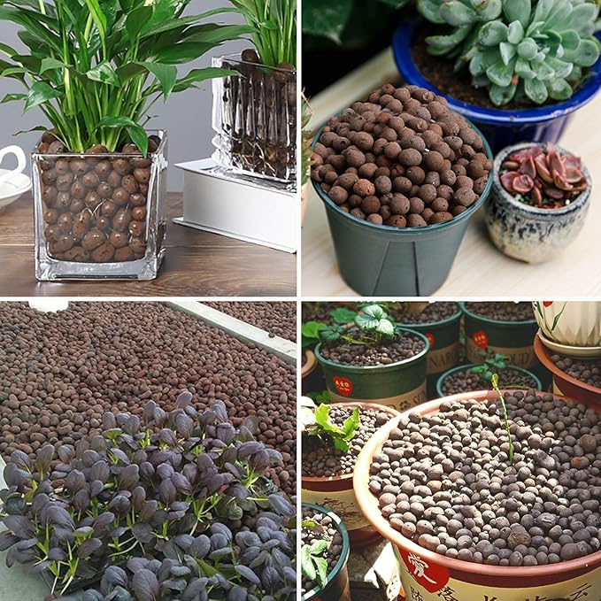 10LBS Leca Expanded Clay Pebbles Hydroponics Supplies for Indoor Garden Plants (10LBS)