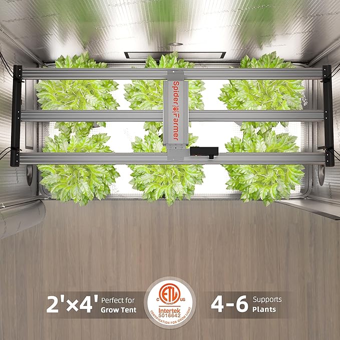 Spider Farmer G4500 Cost-Effective 320W 2x4 Coverage LED Grow Lights, Full Spectrum Dimmable Bar Style Led Growing Lamp for Indoor Plants, 2025 Upgraded App Remote Control