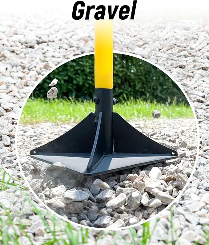 10"x10" Steel Tamper with 48" Handle, Heavy Duty Hand Compactor Tool for Leveling Soil, Gravel, Sand, Asphalt, Ground, Paver, Driveway, Garden, Yard, and Blacktop Repair