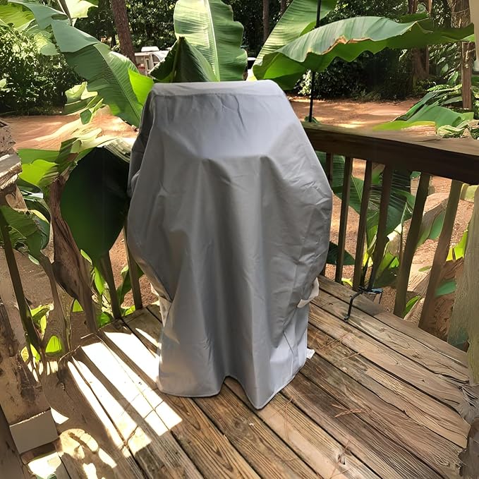 Turtle Life BBQ Grill Cover, 32 Inch Heavy Duty Waterproof 2 Burner Barbecue Gas Grill Covers for Weber Spirit Char-Broil Performance, Gray
