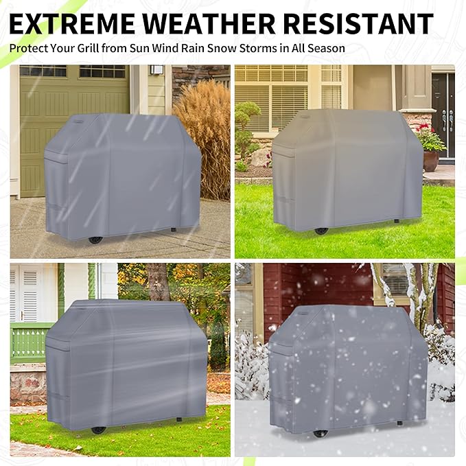 NEXCOVER Barbecue Gas Grill Cover - 50 Inch Waterproof BBQ Cover, Outdoor Heavy Duty Grill Cover, Fade & Weather Resistant Upgraded Material, Barbecue Cover for Weber, Brinkmann, Char Broil, Holland.