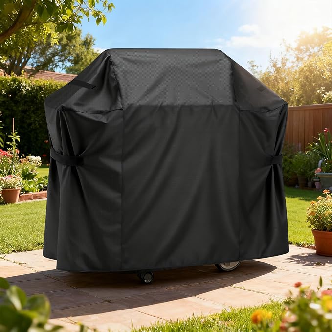 LBTING Grill Cover, 48-inch Heavy Duty 300D Oxford Waterproof Windproof UV Resistant BBQ Gas Grill Cover for Outdoor Barbecue Fit Most Brands Weber, Brinkmann, Char Broil, Holland