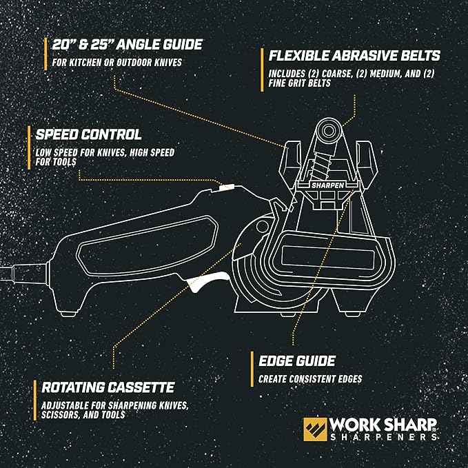 Work Sharp MK2 Professional Electric Knife and Tool Sharpener - Adjustable Tool and Knife Sharpening System