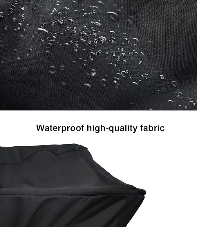 Bettermade Fire Pit Cover Round for Fire Pit 32 Inch, Waterproof Outdoor Fire Pit Cover with Polyster and PVC Coating, 32.5 Dia x 16.7 H, Black