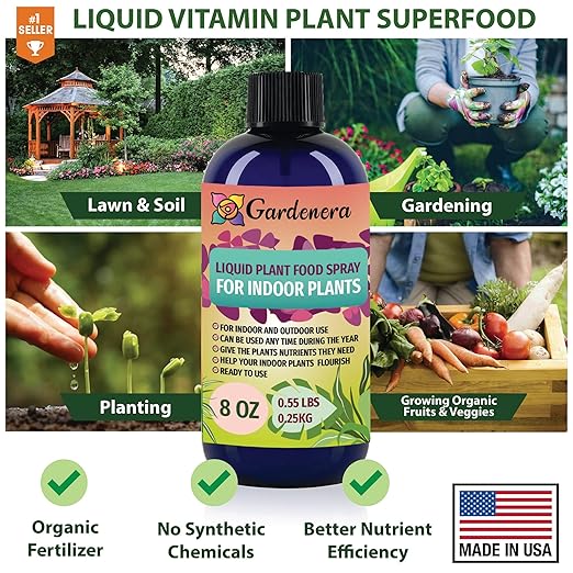 Gardenera Plant Growth Superfood for Orchids with 18 Essential Vitamins & Minerals - Organic Plant Food Fertilizer - Micro-Fungi and Bio-Organisms for Orchid Plant Care & Growth Enhancement - 8oz