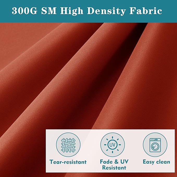 Chaise Lounge Cushion for Outdoor Furniture, Waterproof Fade and Tear Resistant Lounge Deck Chair Cushions for Patio Lawn Pool Resort Hotel, 72x21x3 Inch, Rust