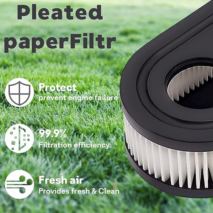 593260 Air Filter Set Spark Plug Compatiable with Troy-Bilt TB110 TB115 TB200 TB230 TB330 TB370 Walk Behind Lawn Mower