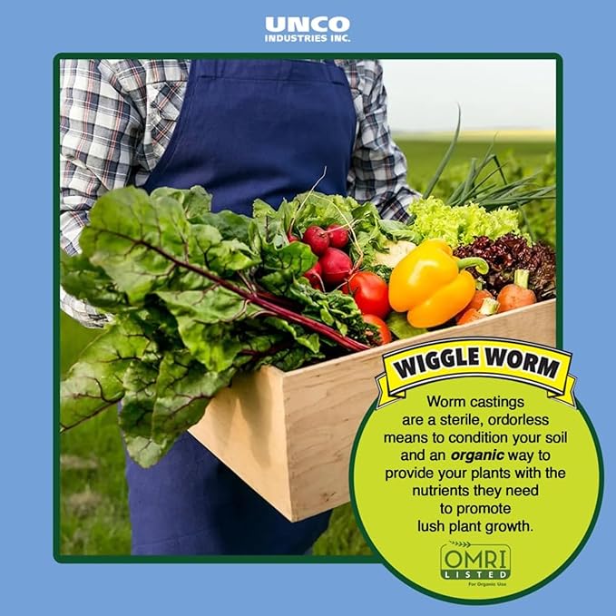 100% Pure Organic Worm Castings Fertilizer, 15-Pounds (2 Pack) - Improves Soil Fertility and Aeration for Houseplants, Vegetables, Gardens, and More – OMRI-Listed and Mineral-Dense