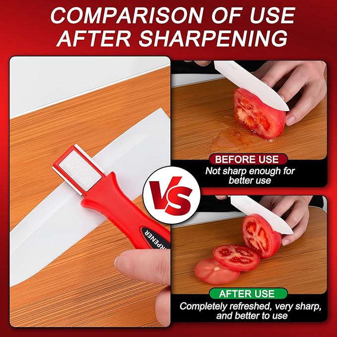 2-Pack Garden Tool Sharpener, Multi-Tool Blade Sharpener for Pruners, Scissors & Garden Tools, Compact & Portable Sharpening Stone for Outdoor, Kitchen & Gardening Tool Maintenance