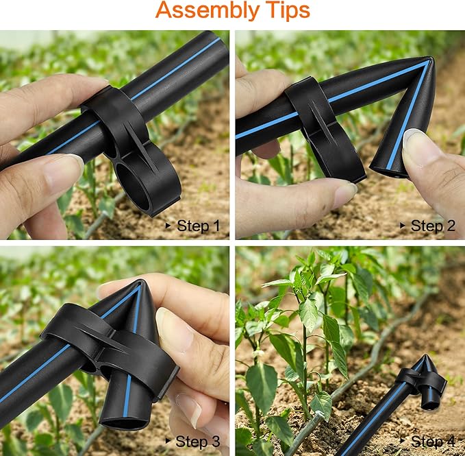 1/2 Inch Drip Irrigation End Plug, 18 Pcs Drip Irrigation End Closure Parts for 1/2" Drip Irrigation Tubing (17mm, 0.600" ID), Drip Line Goof Plug Connectors for Sprinkler Garden Lawn Systems