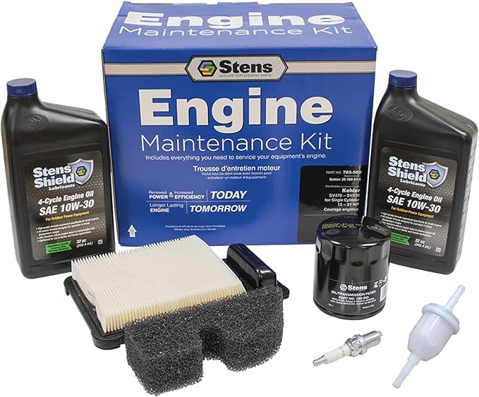 Stens 785-592 Engine Tune-Up/ Maintenance Kit For Kohler 20 789 01-S Single Cylinder Courage 15 - 21 HP SV470 and SV600, black