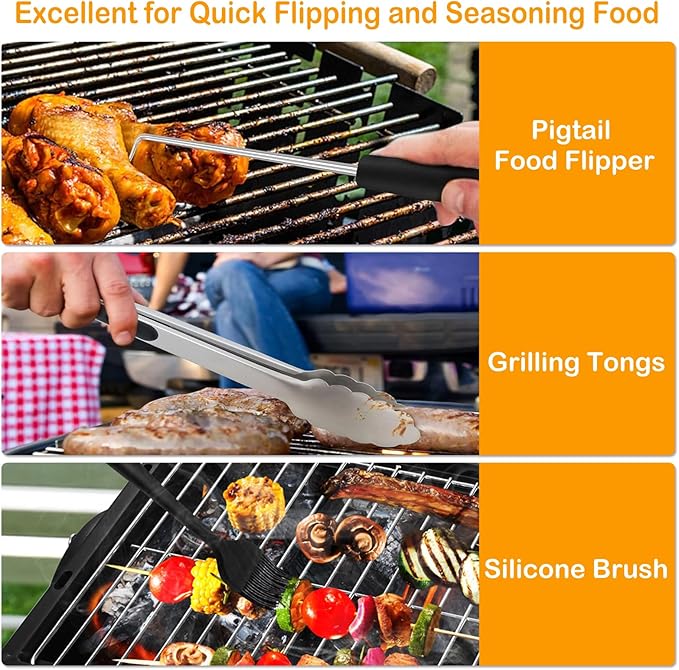18 inch Kettle Charcoal Grills, Leonyo Portable BBQ Charcoal Grill for Outdoor with Cover & Chimney Starter, Griddle Accessories for Camping, Patio, Backyard Cooking - 254 Sq.in