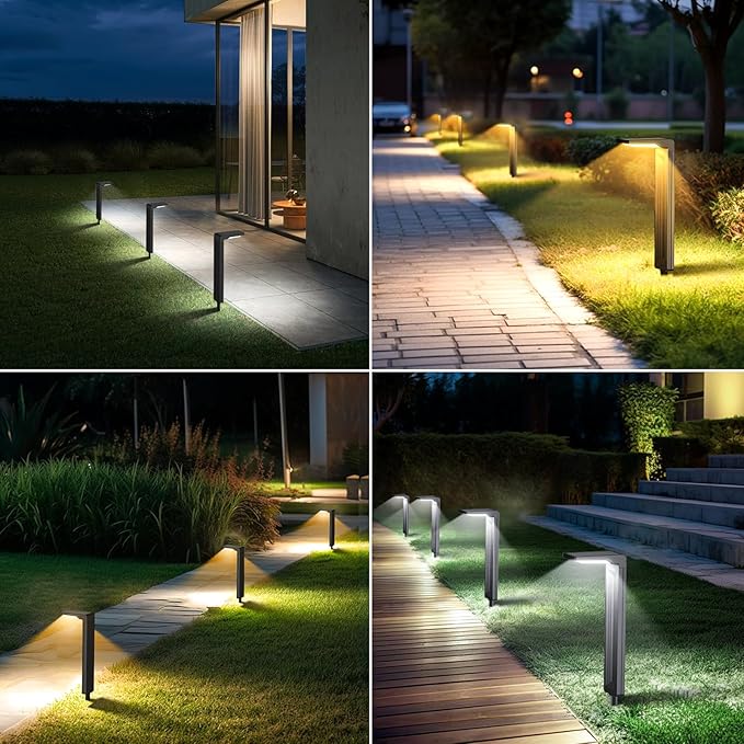 Sunvivo Solar Path Lights,2 Modes(Cold White or Warm White),Bright Solar Path Light Outdoor Waterproof,Perfect Elegant Guide Light or Deco for Yard,Garden,Lawn,Sideway,Driveway,Outdoor Event(8Pack)