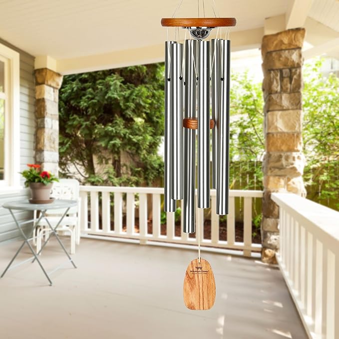 Woodstock Chimes Signature Collection Woodstock Memorial Chime 24'' Amazing Grace Wind Chime Inspirational and Memorial Wind Chimes for Outdoor, Patio, Home or Garden Décor Sympathy Bereavement (AGMU)