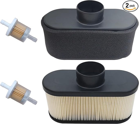 Air Filter 11013-0752 for Kawasaki FR651V FR691V FR730V FS481V FS541V FS600V FS651V FS691V FS730V Engine MIU12555 Bobcat 4164631 Lawn Mower Tractor with Pre Filter 11013-7046, pack of 2
