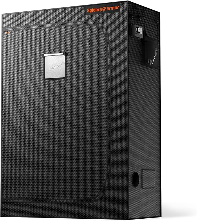 Spider Farmer 4.6x2.3x6.6 Grow Tent Pro-Grade, 55"x28"x80", with Observation Window and Floor Tray, 1680D Thicken Mylar Canvas, 4x2 for Indoor Hydroponic Growing for SF2000, SE4500, G4500